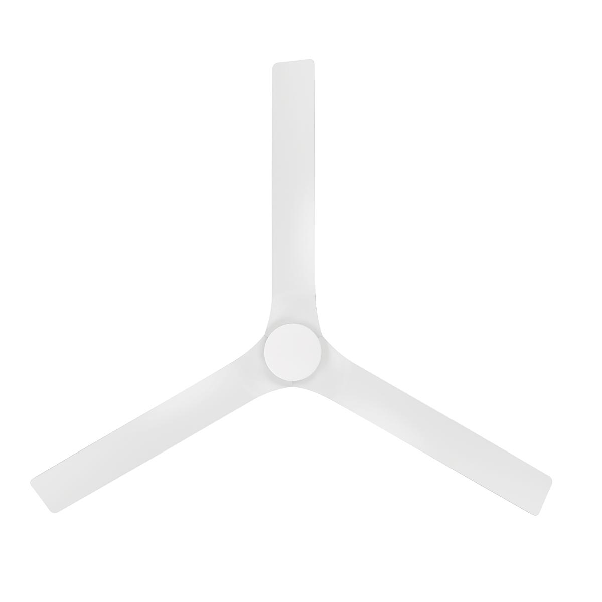 Smooth Flush 52 Inch CCT LED Smart Ceiling Fan, Matte White Finish - Bees Lighting