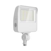 LED Flood Light, 35W, 5000lm, 30K/40K/50K, Knuckle|Yoke, 120-277V, White