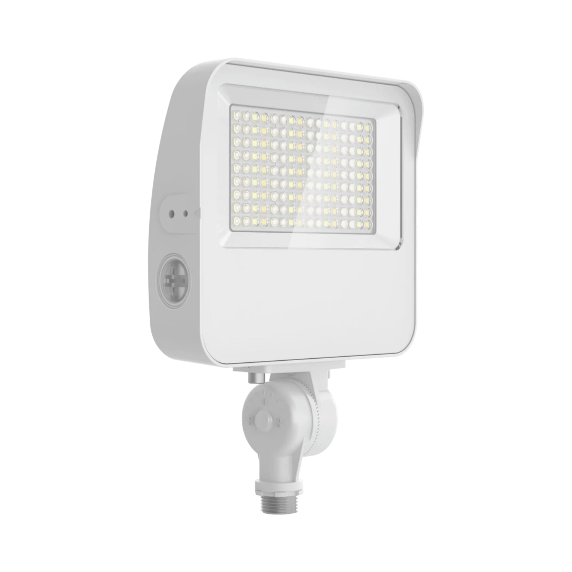 LED Flood Light, 35W, 5000lm, 30K/40K/50K, Knuckle|Yoke, 120-277V, White