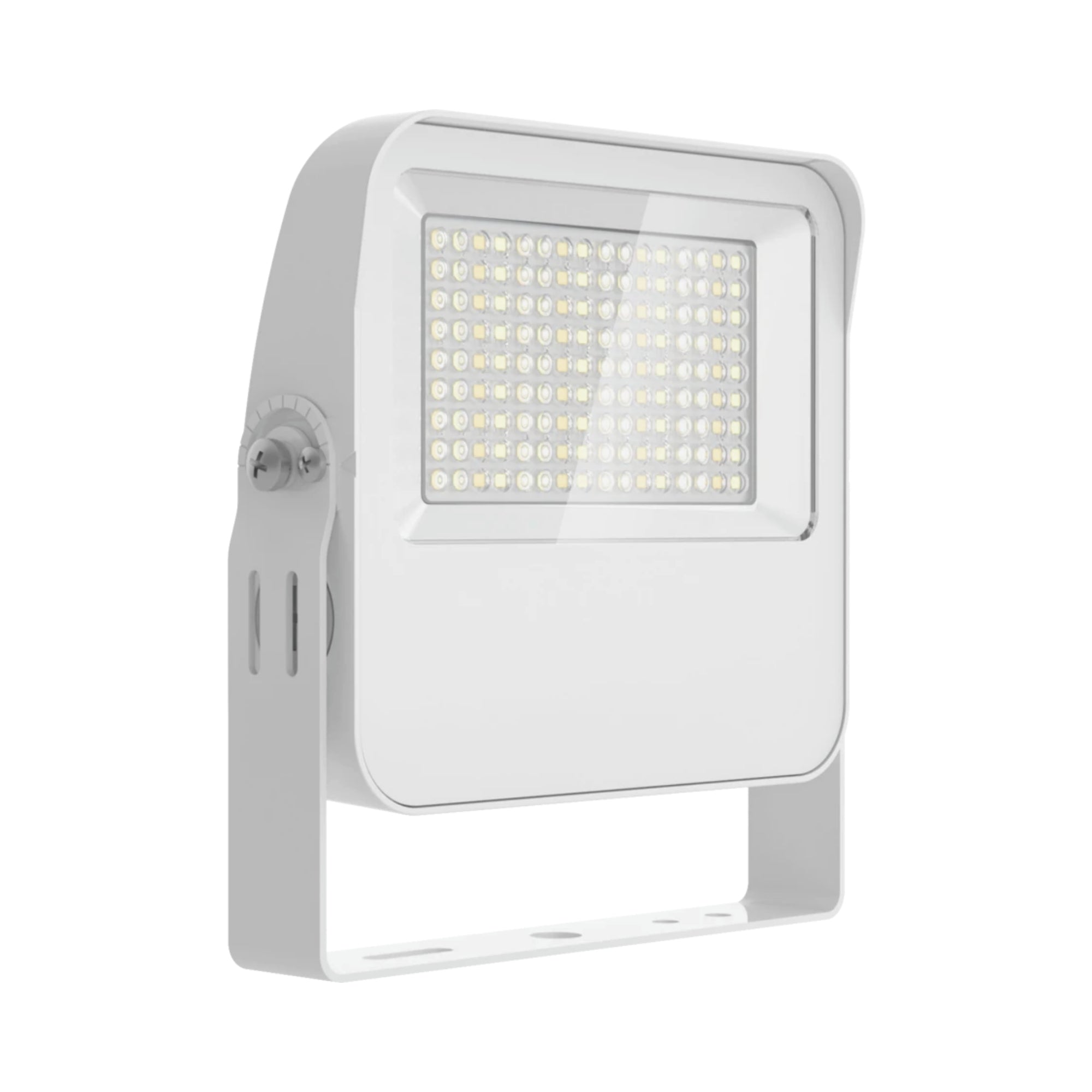 LED Flood Light, 35W, 5000lm, 30K/40K/50K, Knuckle|Yoke, 120-277V, White