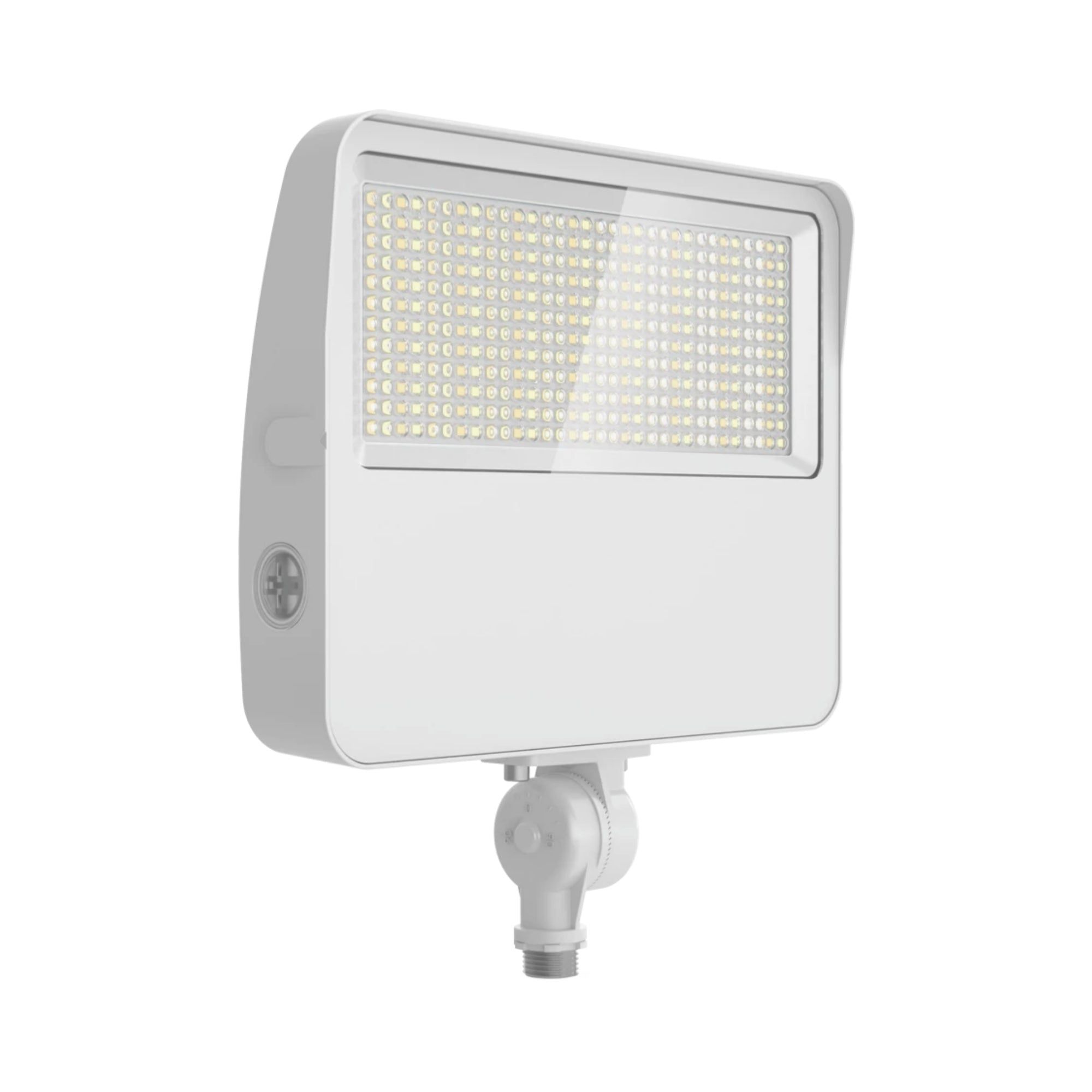 LED Flood Light, 80W, 12000lm, 30K/40K/50K, Knuckle|Trunnion, 120-277V, White