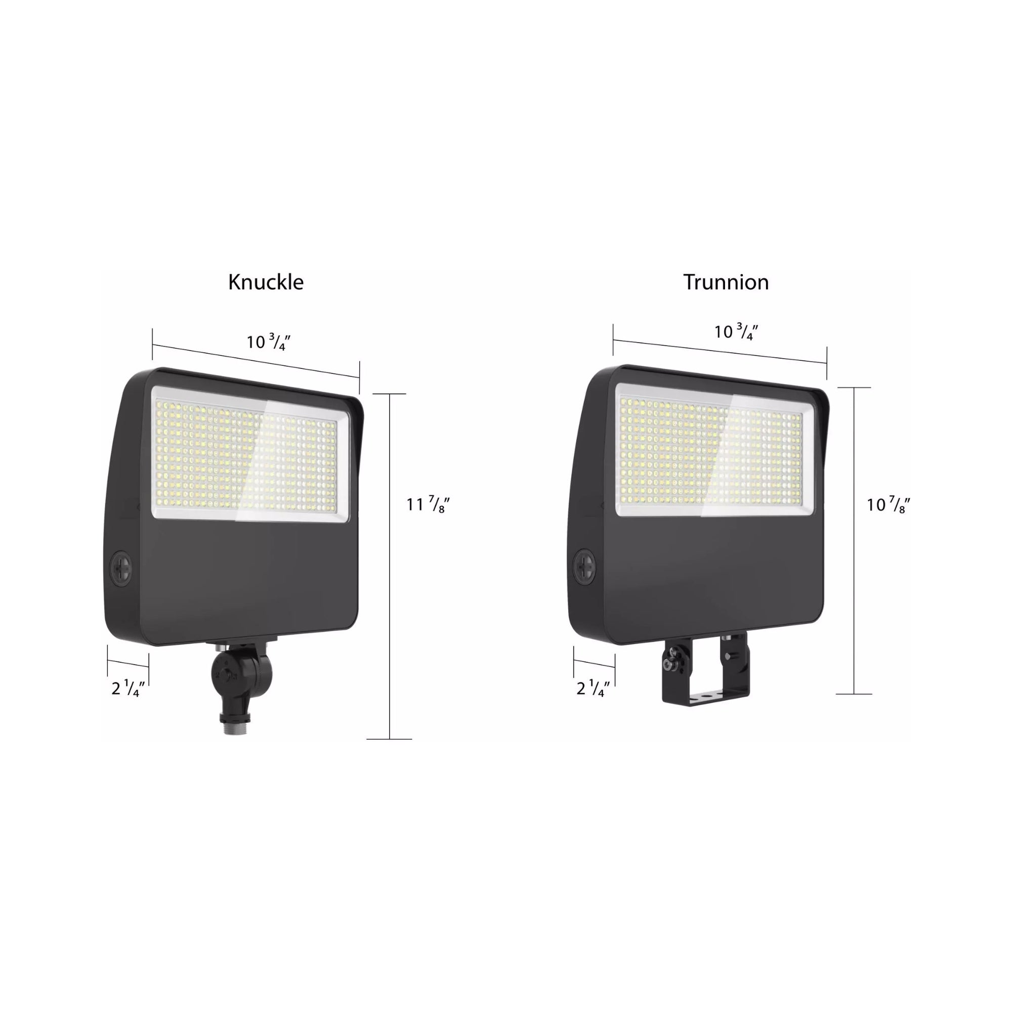 LED Flood Light, 80W, 12000lm, 30K/40K/50K, Knuckle|Trunnion, 120-277V, Bronze