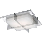 Razor 16" LED Flush Mount, Stainless Steel Finish - Bees Lighting