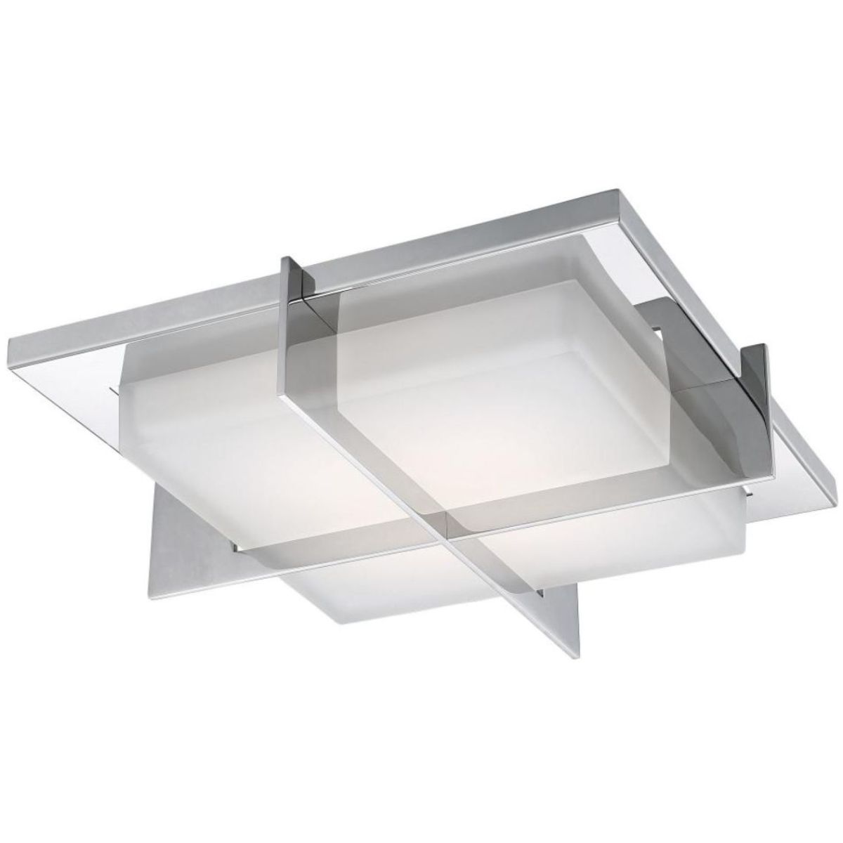 Razor 16" LED Flush Mount, Stainless Steel Finish - Bees Lighting