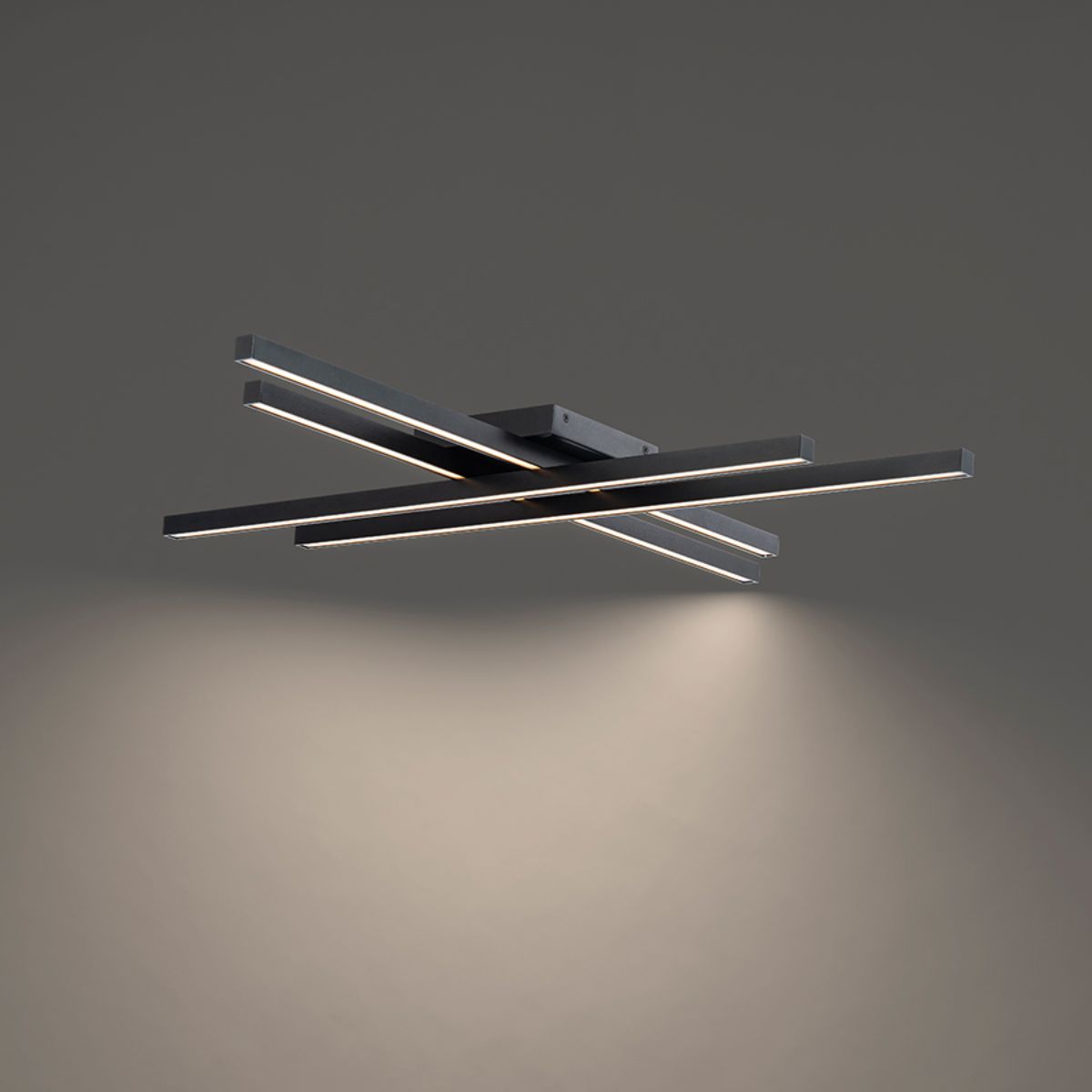 Parallax 32 in. LED Flush Mount Light Selectable CCT Black Finish - Bees Lighting
