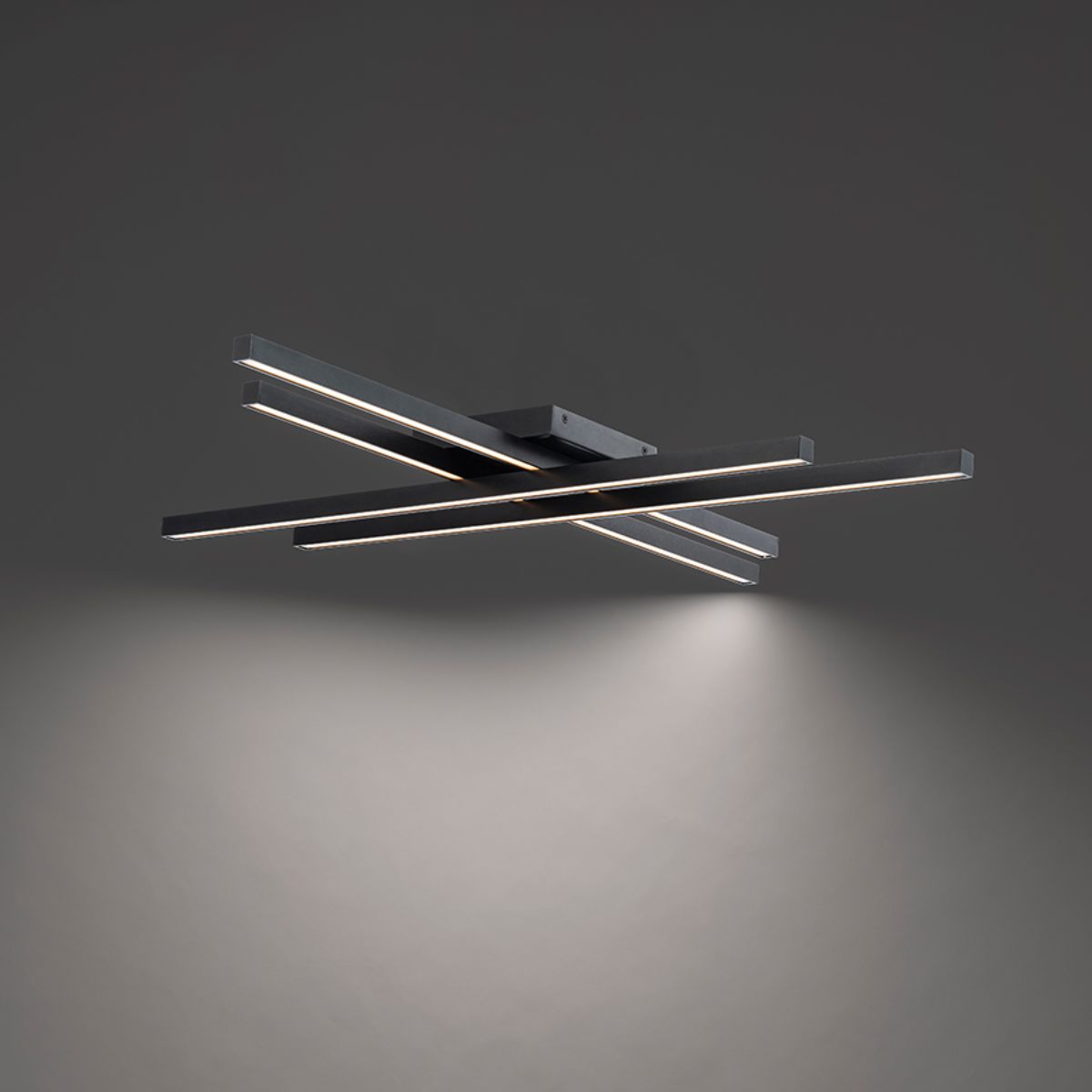 Parallax 32 in. LED Flush Mount Light Selectable CCT Black Finish - Bees Lighting