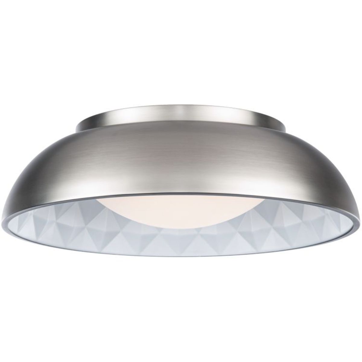 Prisma 18" LED Flush Mount, Brushed Nickel Finish - Bees Lighting