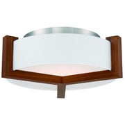 Segment 21" LED Flush Mount, Dark Walnut Finish - Bees Lighting