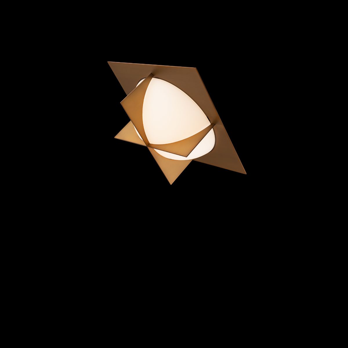 Echelon 14 in. LED Flush Mount Light Brass Finish - Bees Lighting