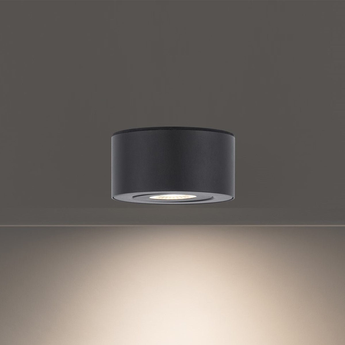 I Spy 5" LED Outdoor Flush Mount, 3000K, Black Finish - Bees Lighting