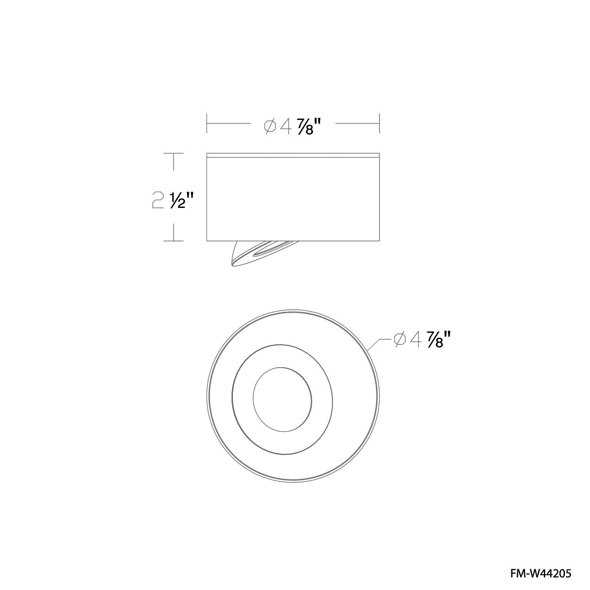 I Spy 5" LED Outdoor Flush Mount, 3000K, White Finish - Bees Lighting