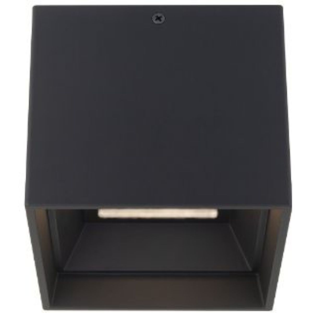 Kube 5 In. LED Outdoor Flush Mount 3000K Black finish - Bees Lighting