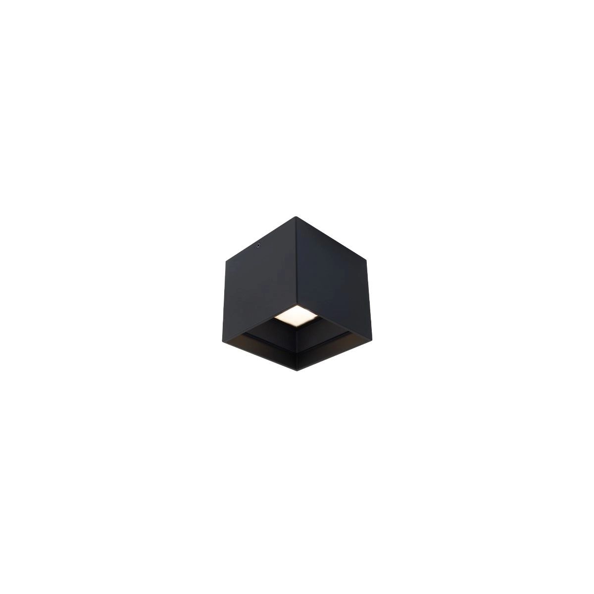 Kube 5 In. LED Outdoor Flush Mount 3000K Black finish - Bees Lighting