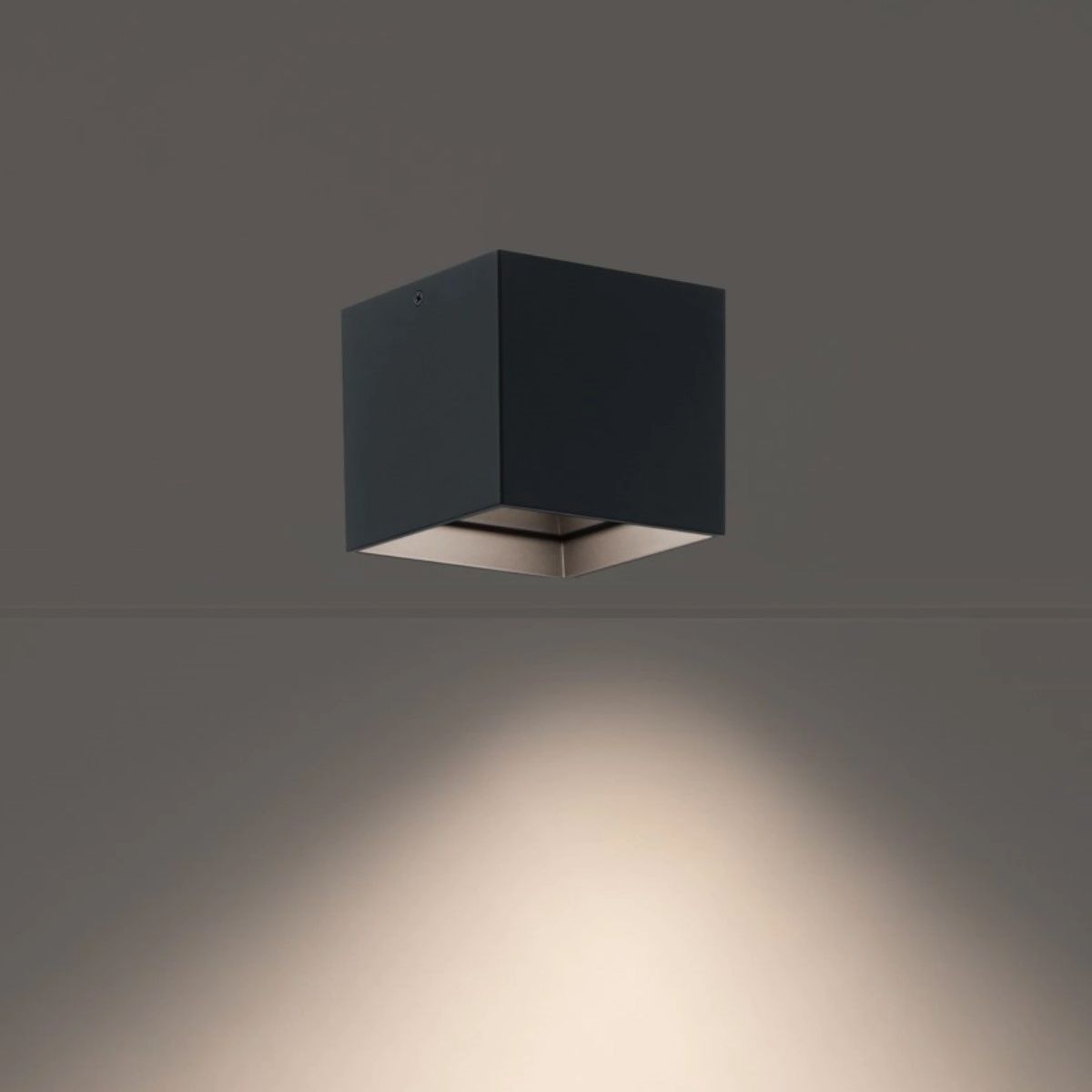 Kube 5 In. LED Outdoor Flush Mount 3000K Black finish - Bees Lighting