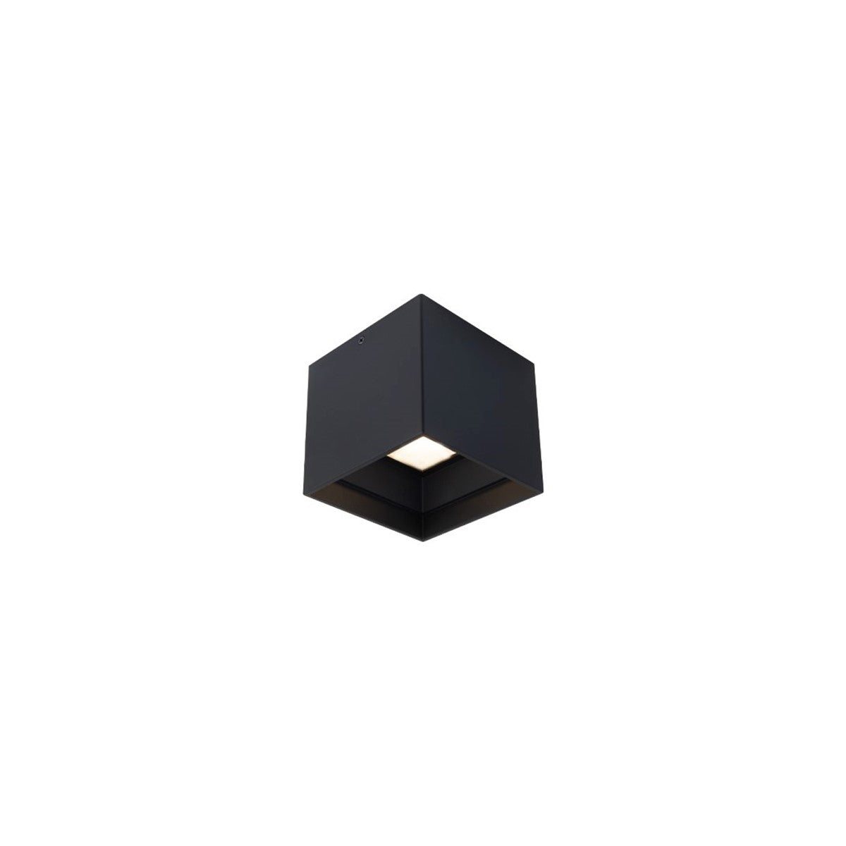 Kube 5 In. LED Outdoor Flush Mount 3000K Black finish - Bees Lighting