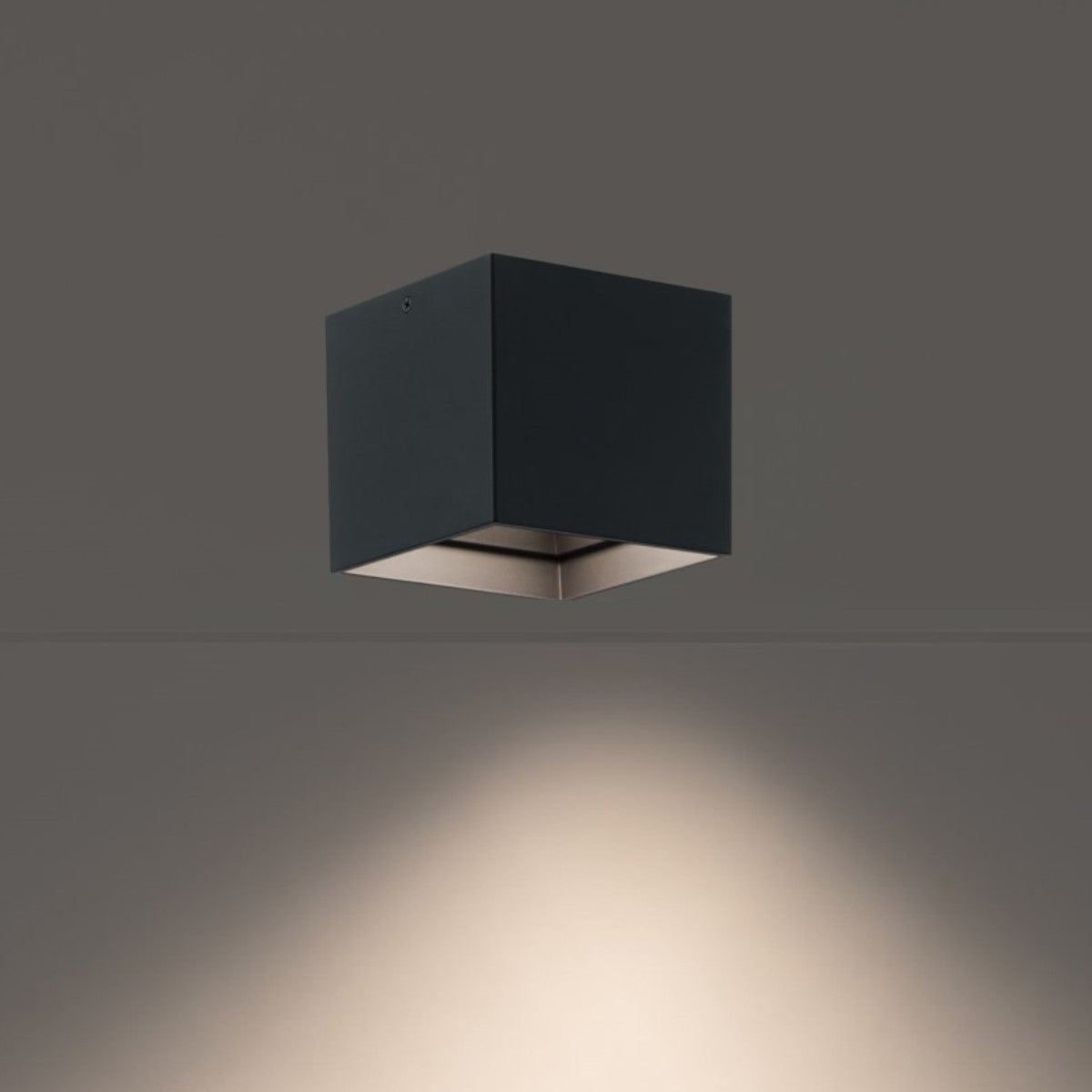 Kube 5 In. LED Outdoor Flush Mount 3000K Black finish - Bees Lighting