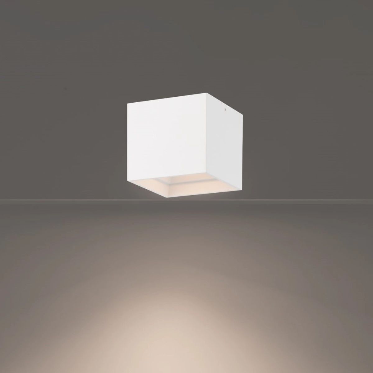 Kube 5 In. LED Outdoor Flush Mount 3000K White finish - Bees Lighting