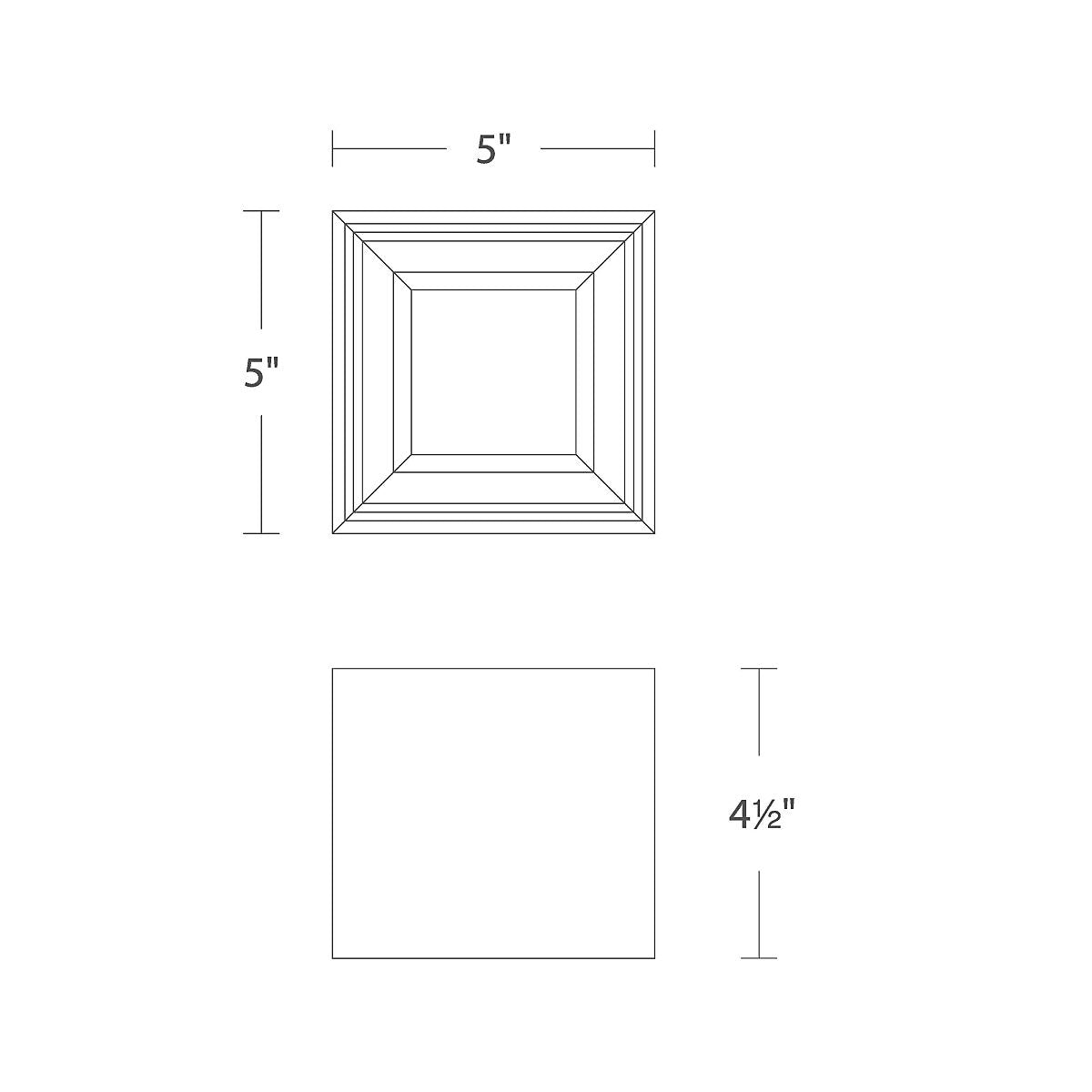Kube 5 In. LED Outdoor Flush Mount 3000K White finish - Bees Lighting