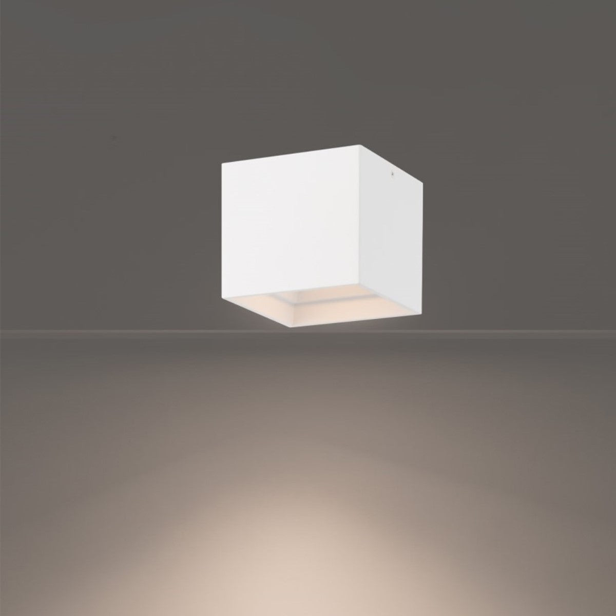 Kube 5 In. LED Outdoor Flush Mount 3000K White finish - Bees Lighting