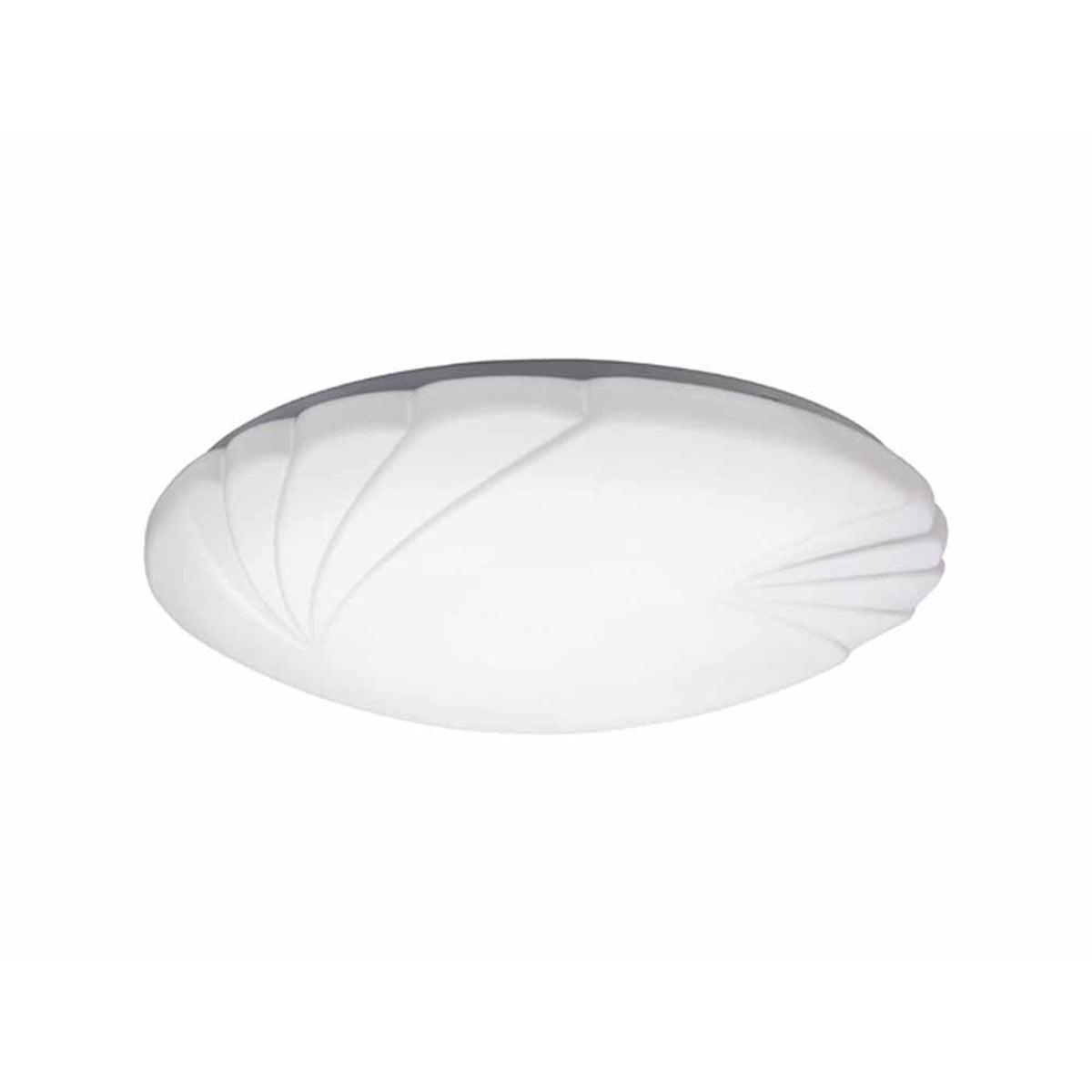 Crenelle 14 in. LED Ceiling Puff Light 3000K White finish