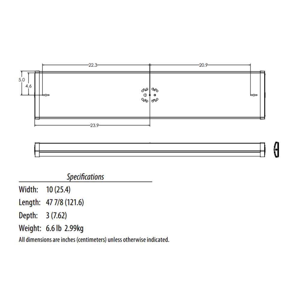 4ft LED Wraparound Light, 54 Watts, 5000 Lumens, 4000K, 120V - Bees Lighting