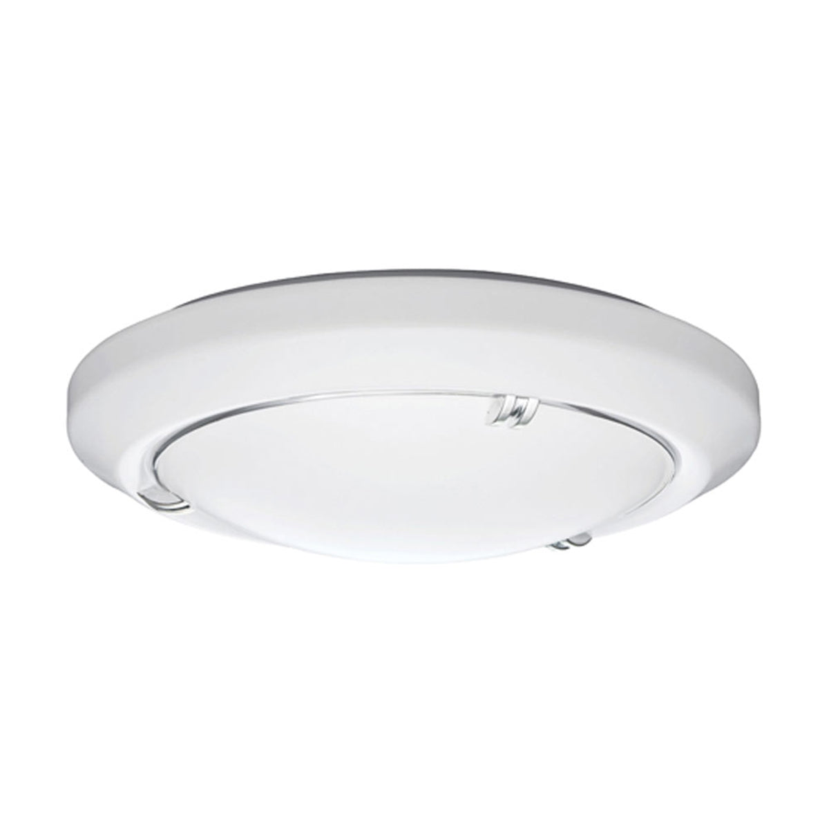 Vela 14 in. LED Flush Mount Light 4000K Chrome Finish - Bees Lighting