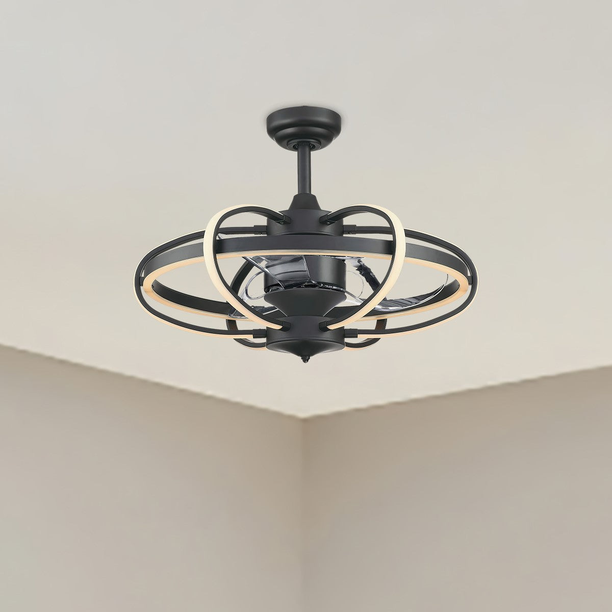 Obvi 22 Inch Modern Chandelier Ceiling Fan With Light And Remote