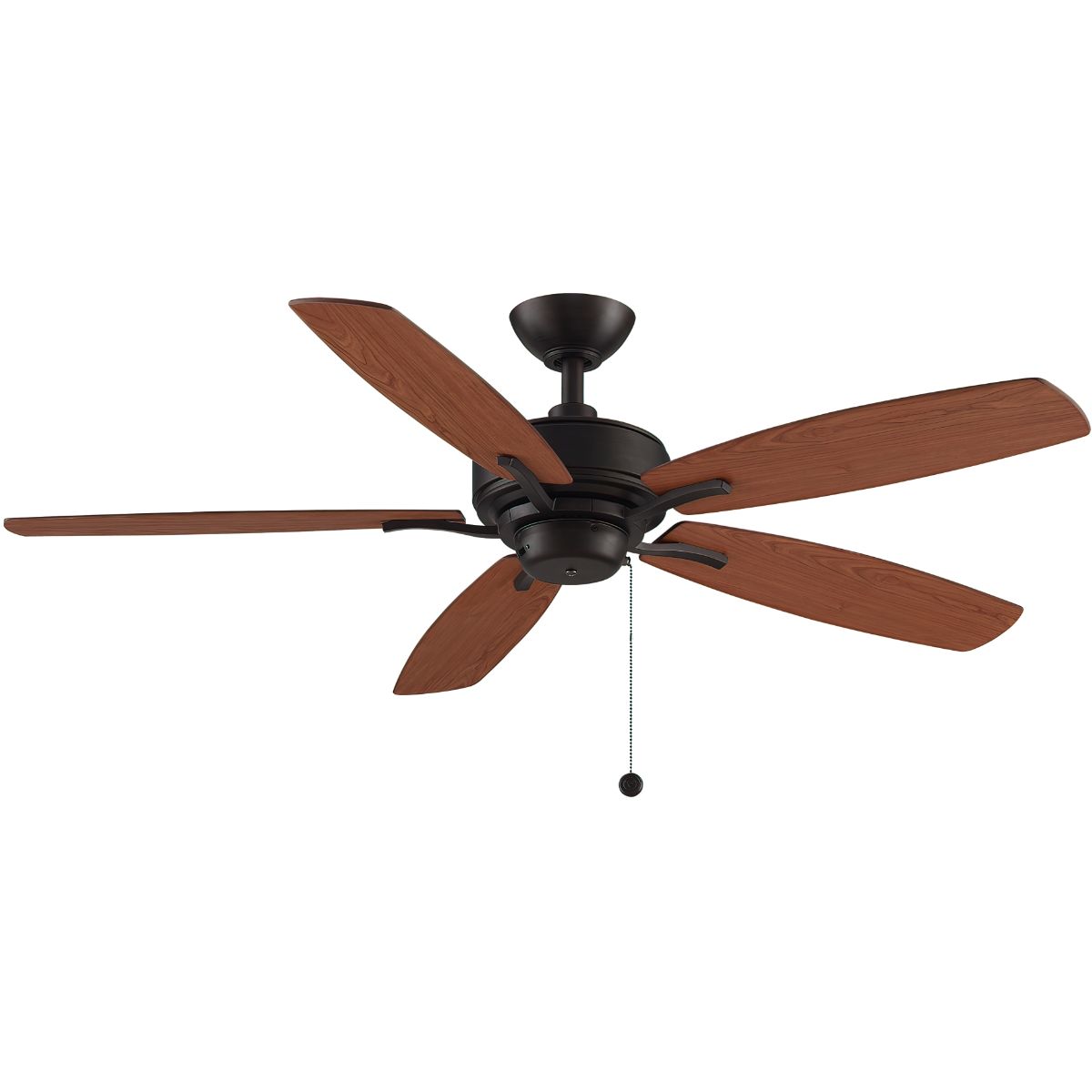 Aire Deluxe 52 Inch Dark Bronze Ceiling Fan with Pull Chain - Bees Lighting