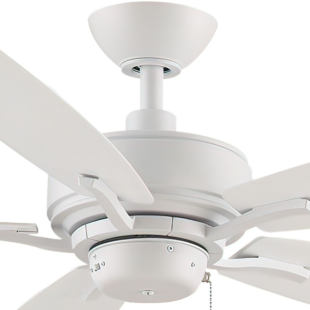 Aire Deluxe 52 Inch Matte White Ceiling Fan with Pull Chain - Bees Lighting