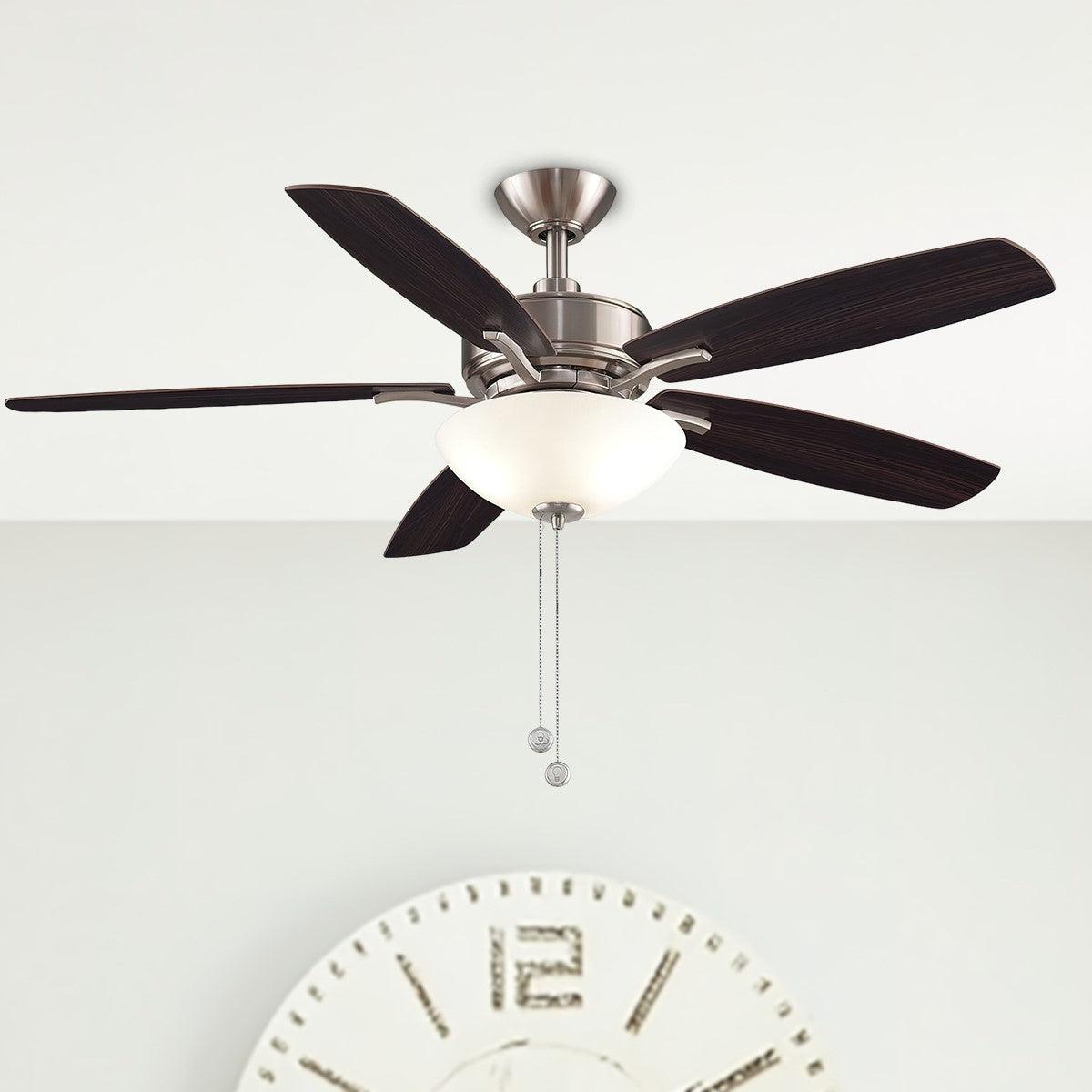 Aire Deluxe 5 Blades 52 Inch Ceiling Fan With Light And Pull Chain - Bees Lighting