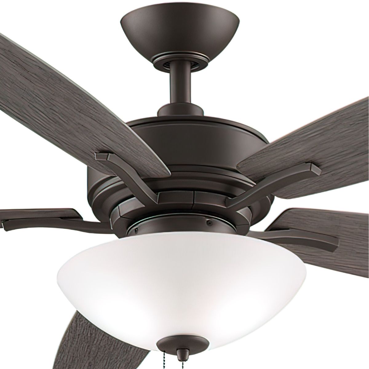 Aire Deluxe 52 Inch Matte Greige Ceiling Fan with Light Kit and Pull Chain - Bees Lighting