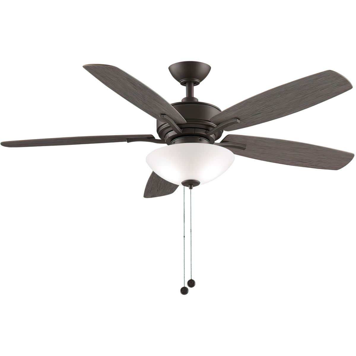 Aire Deluxe 52 Inch Matte Greige Ceiling Fan with Light Kit and Pull Chain - Bees Lighting