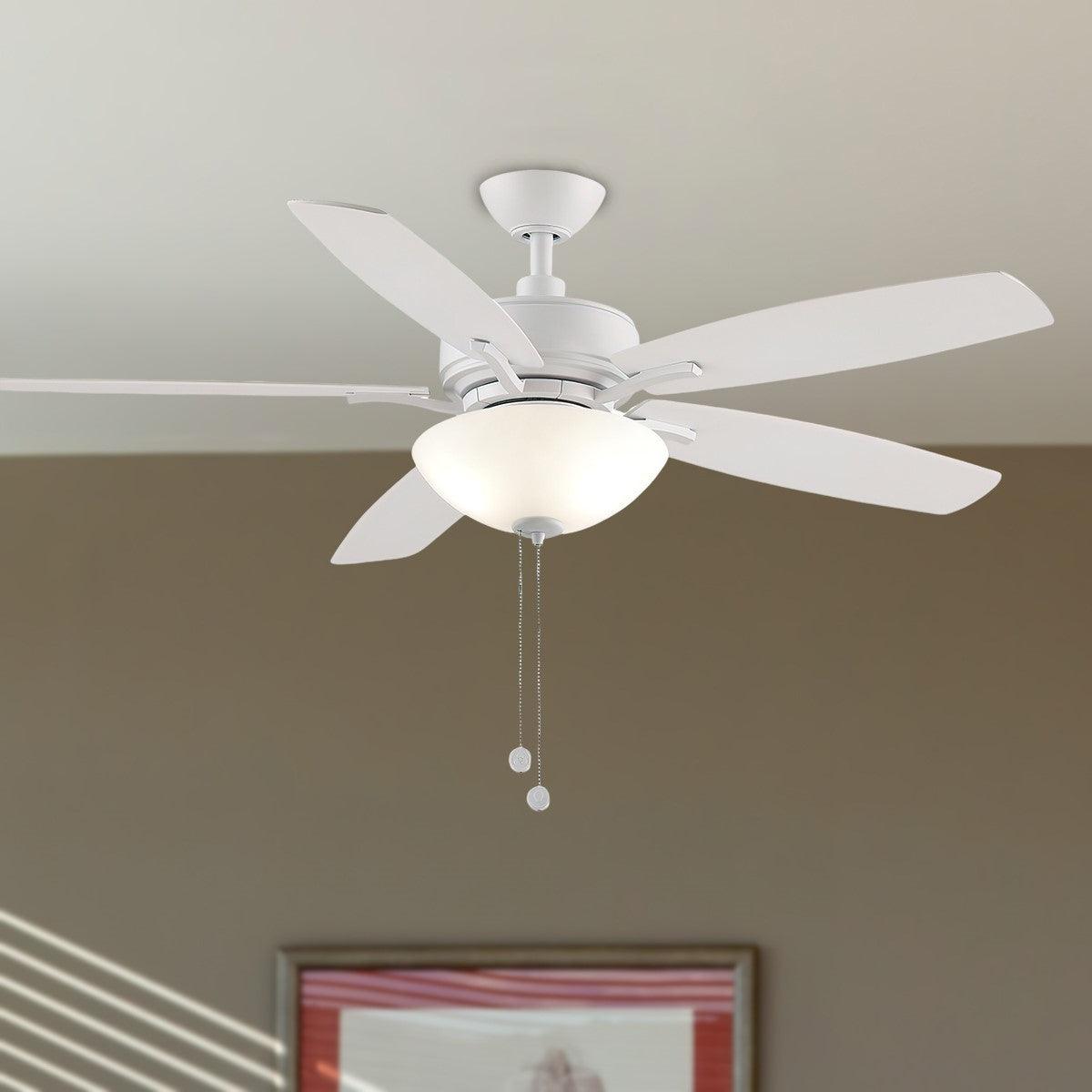 Aire Deluxe 5 Blades 52 Inch Ceiling Fan With Light And Pull Chain - Bees Lighting