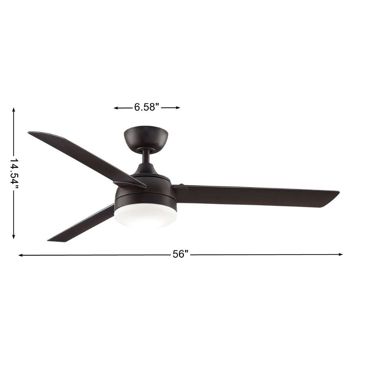 Xeno 56 Inch Dark Bronze Wet Rated LED Ceiling Fan with Remote - Bees Lighting