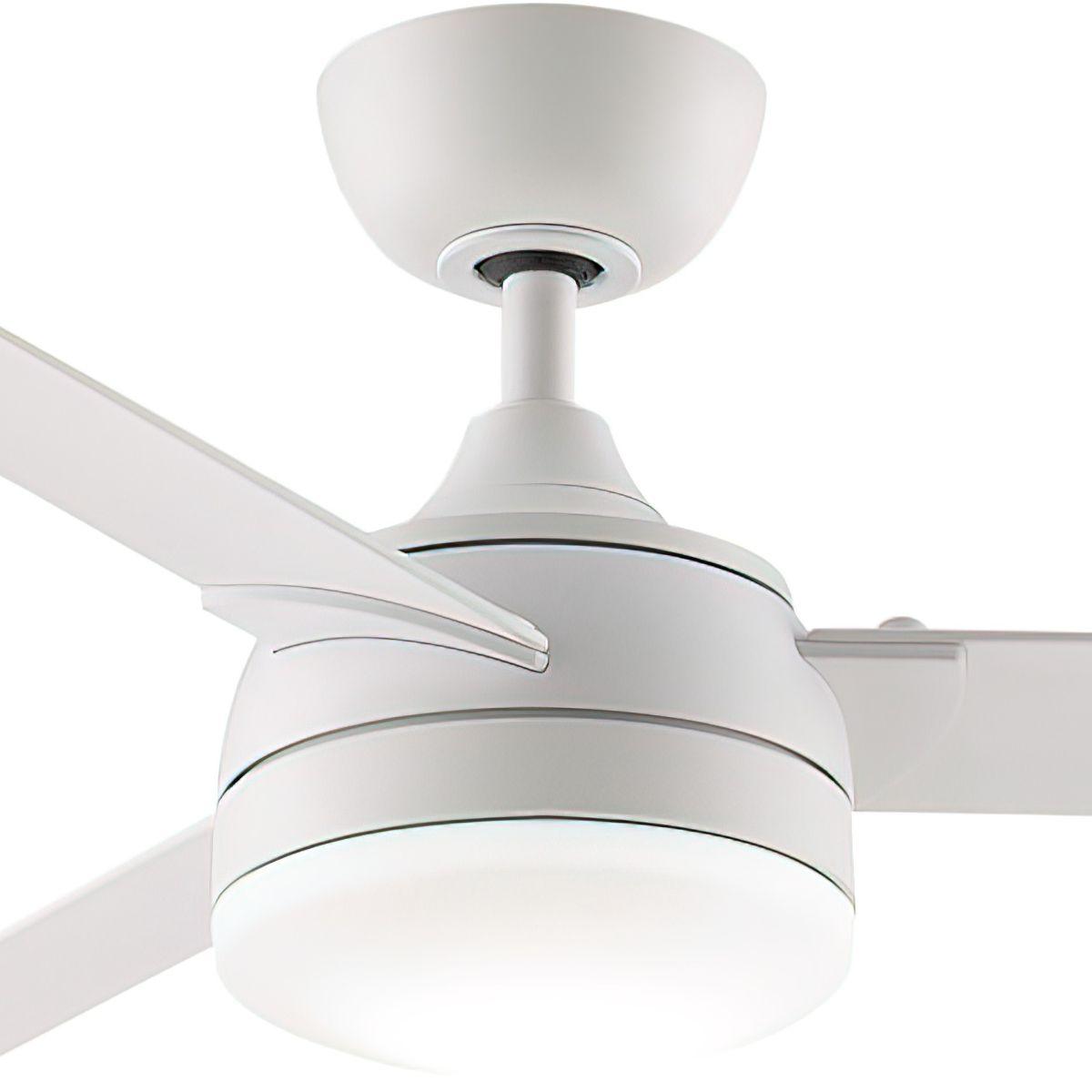 Xeno 56 Inch Matte White Wet Rated LED Ceiling Fan with Remote - Bees Lighting