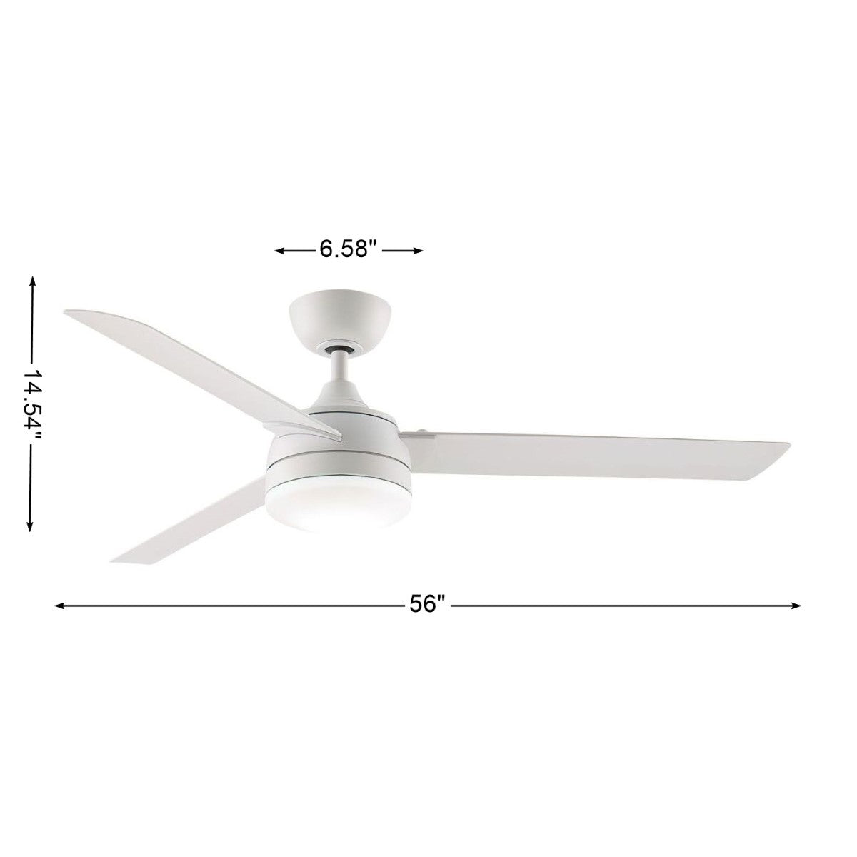 Xeno 56 Inch Silver Wet Rated LED Ceiling Fan with Remote - Bees Lighting