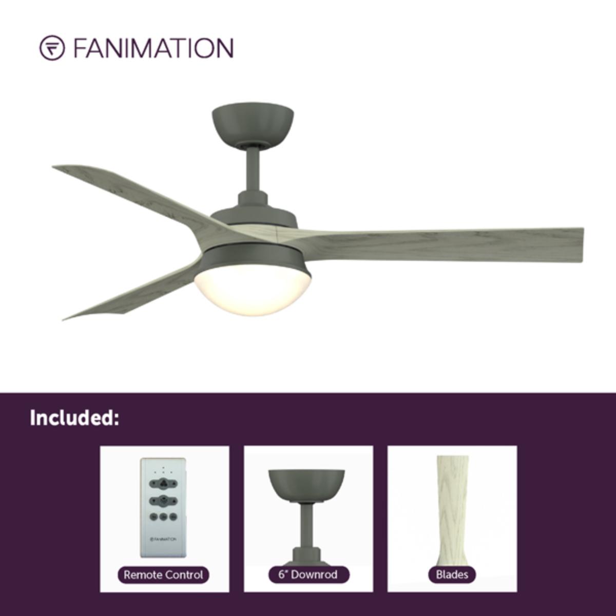 Barlow 52" Graphite LED Ceiling Fan - Bees Lighting