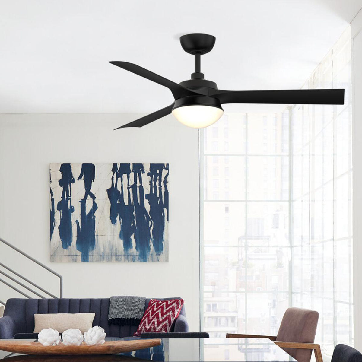 Barlow 52" Black LED Ceiling Fan - Bees Lighting