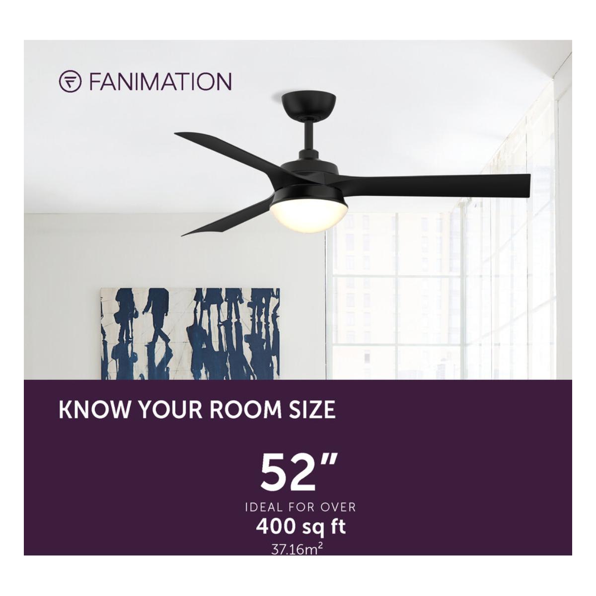 Barlow 52" Black LED Ceiling Fan - Bees Lighting