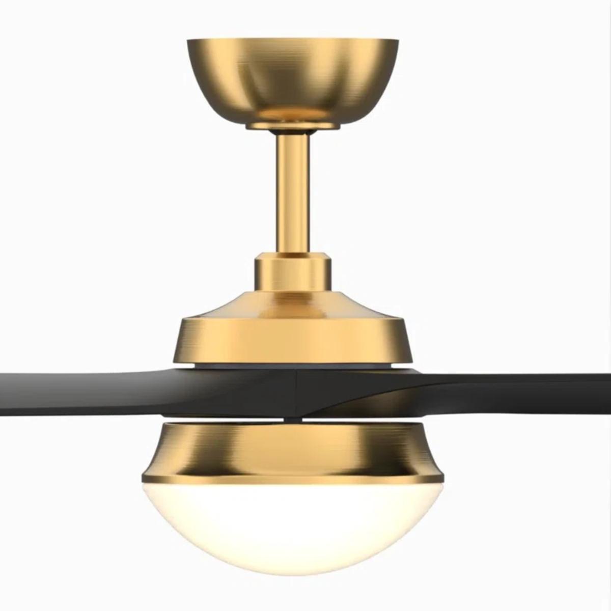 Barlow 52" Brass and Black LED Ceiling Fan - Bees Lighting