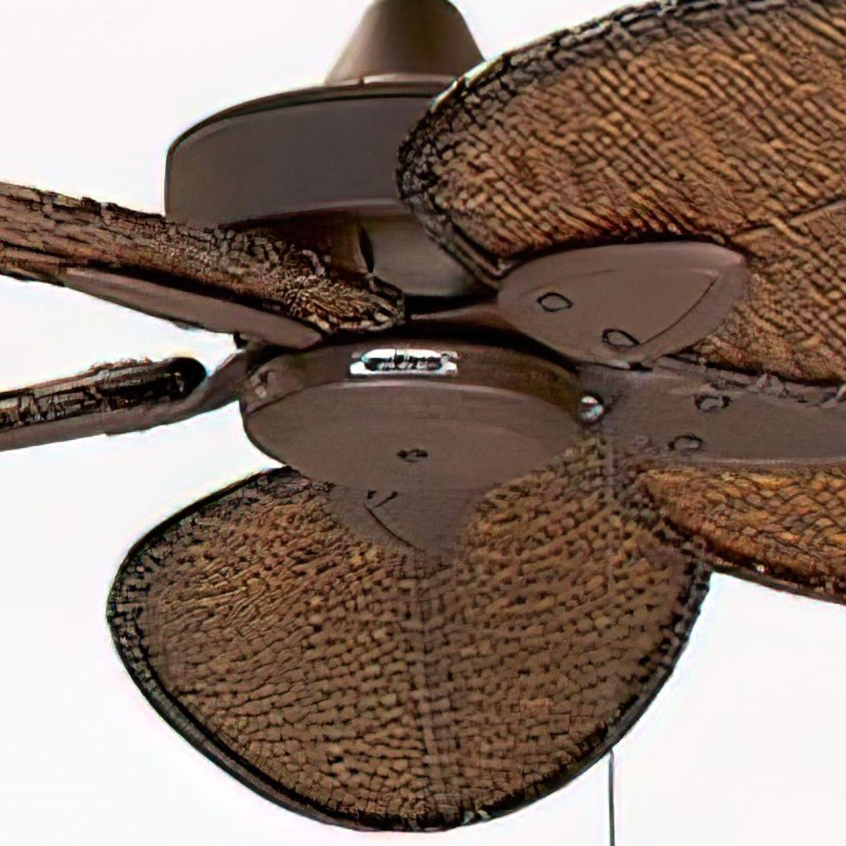 Windpointe 52 Inch Rust and Antique Narrow Oval Blades Ceiling Fan with Pull Chain - Bees Lighting