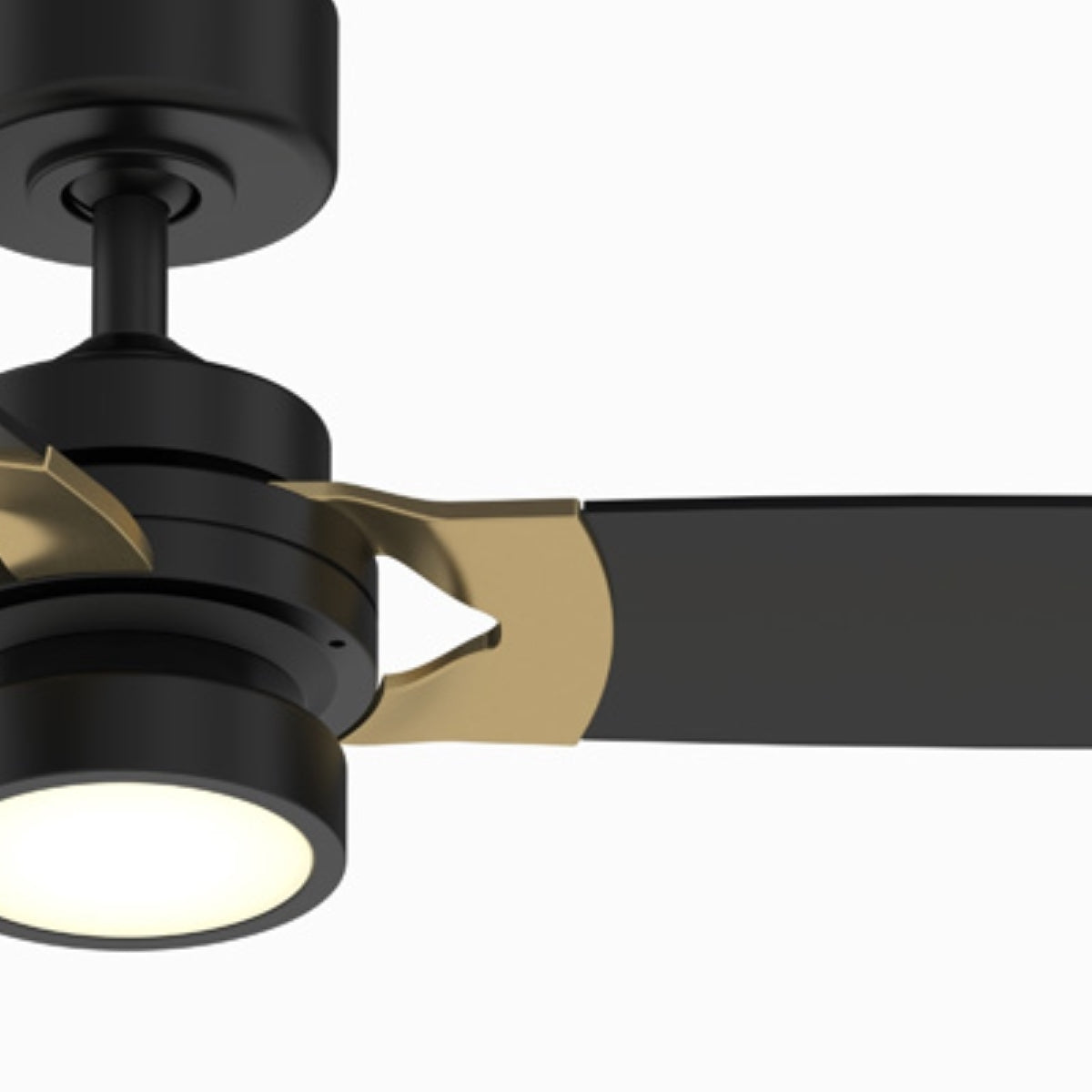 Amped 52 Inch Propeller Ceiling Fan With Light and Remote - Bees Lighting