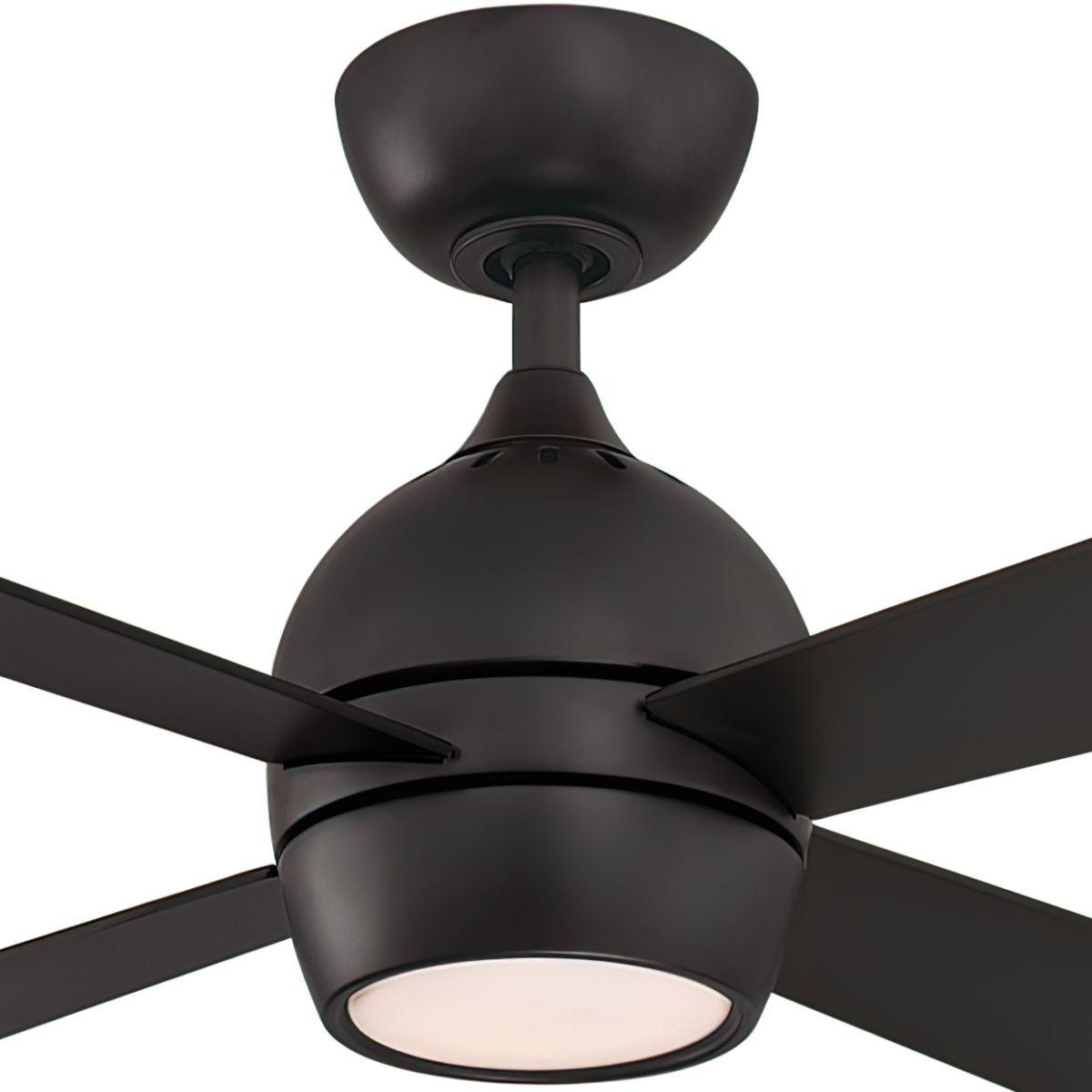 Kwad 44 Inch Black Modern LED Ceiling Fan with Remote - Bees Lighting
