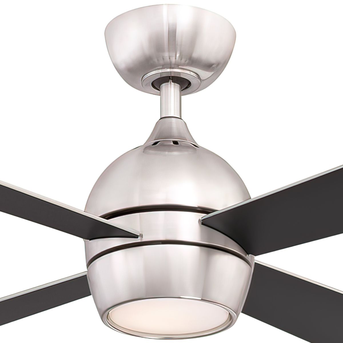 Kwad 44 Inch Brushed Nickel Modern LED Ceiling Fan with Remote - Bees Lighting
