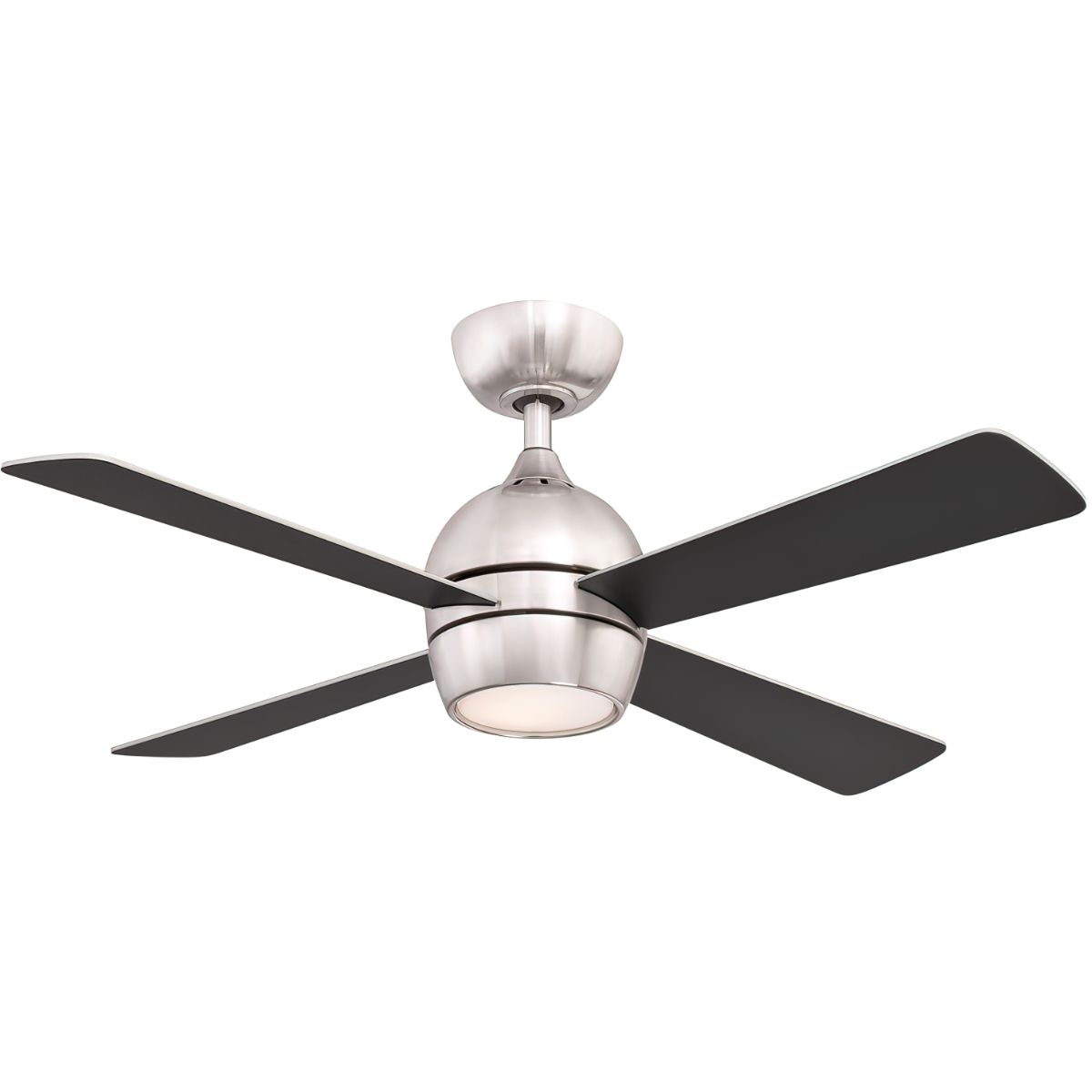 Kwad 44 Inch Brushed Nickel Modern LED Ceiling Fan with Remote - Bees Lighting