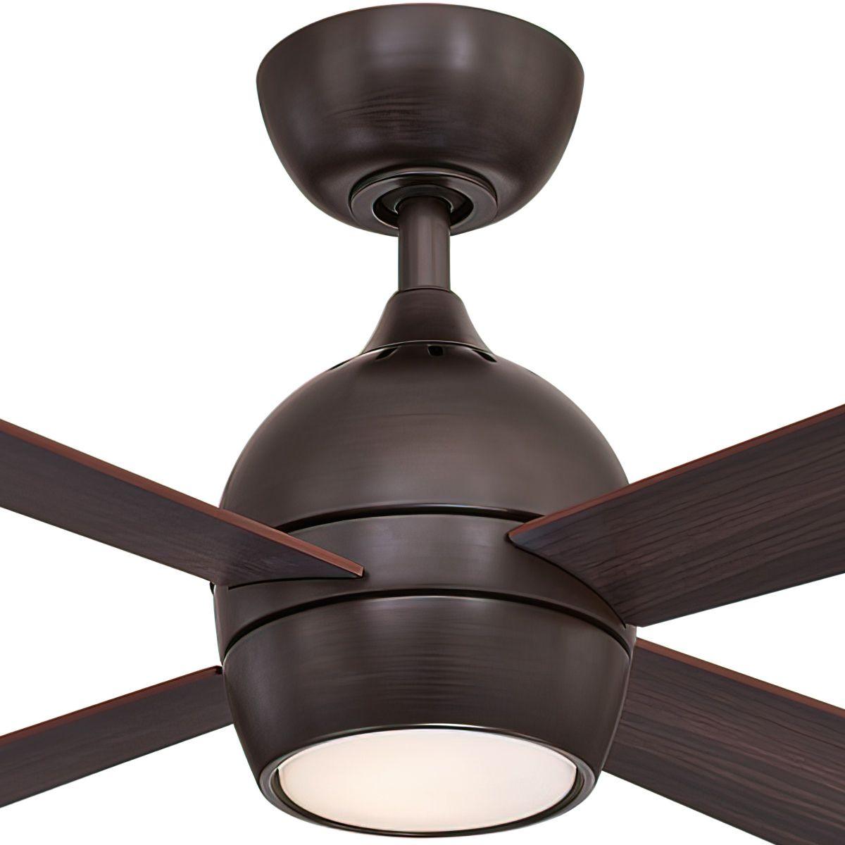 Kwad 44 Inch Dark Bronze Modern LED Ceiling Fan with Remote - Bees Lighting