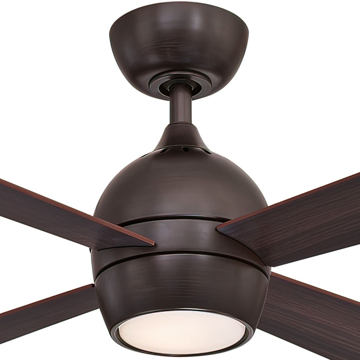 Kwad 44 Inch Dark Bronze Modern LED Ceiling Fan with Remote - Bees Lighting