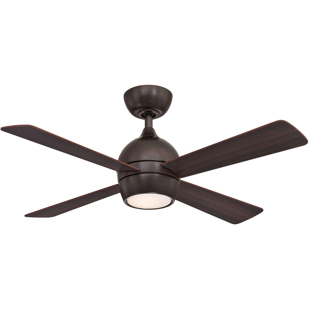 Kwad 44 Inch Dark Bronze Modern LED Ceiling Fan with Remote - Bees Lighting