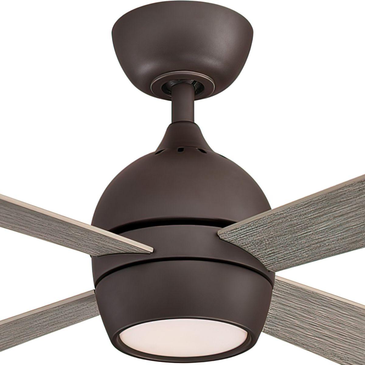 Kwad 44 Inch Matte Greige Modern LED Ceiling Fan with Remote - Bees Lighting