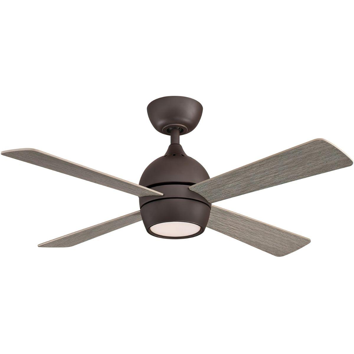 Kwad 44 Inch Matte Greige Modern LED Ceiling Fan with Remote - Bees Lighting